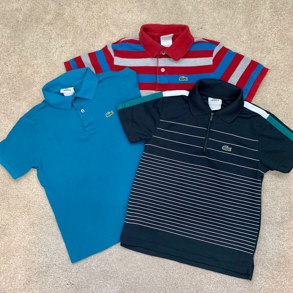 Assorted 4 Lacoste Boys Polo Shirt Bundle